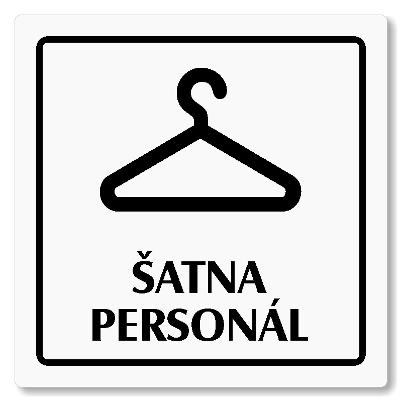 Šatna personál, 80x80mm, bílá, Arizona